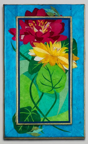 Yellow and Pink Water Lilies Panel